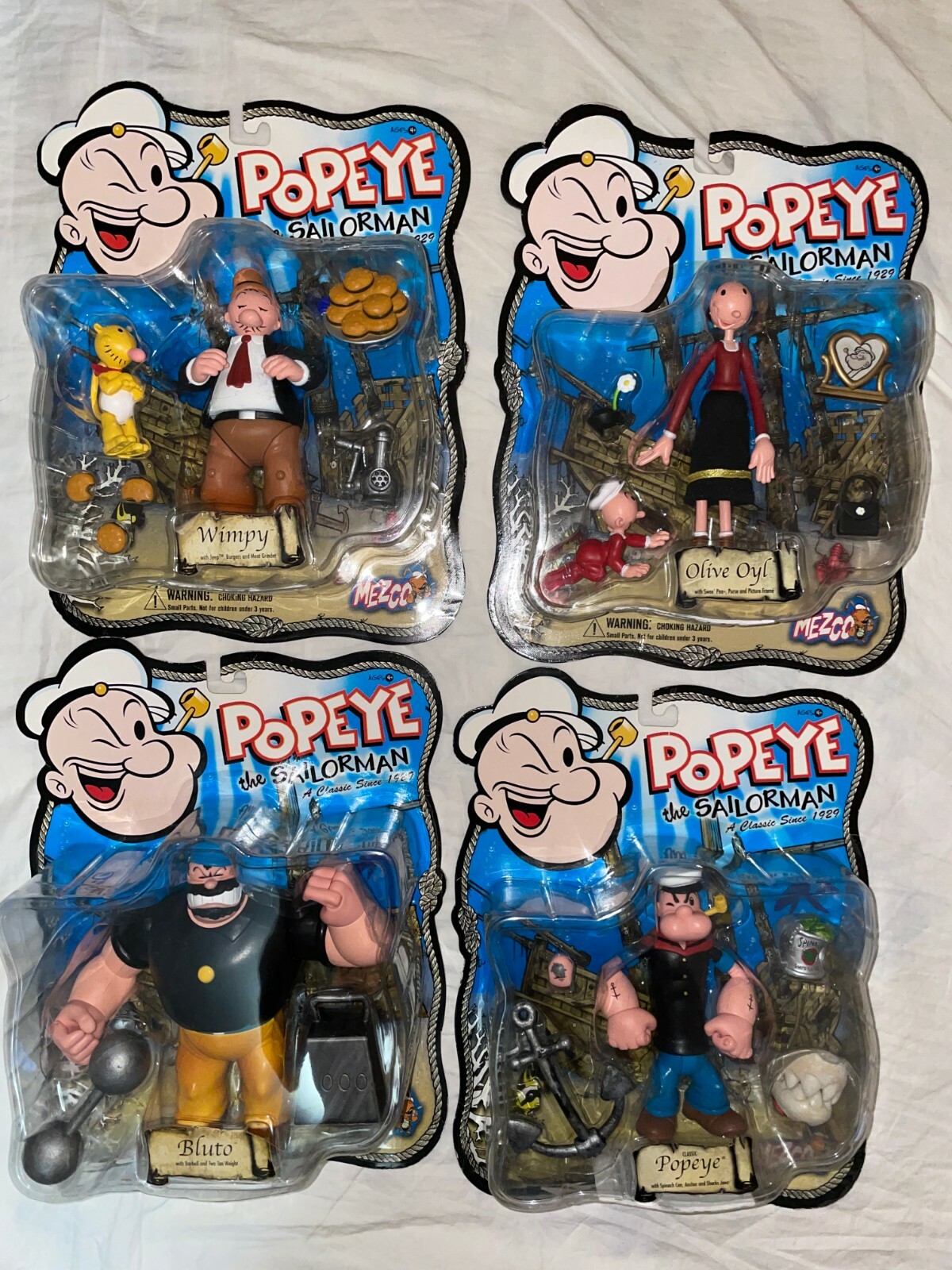 MEZCO 2001 POPEYE THE SAILORMAN ACTION FIGURE - 1ST SET MEZCO 2001 POPEYE THE SAILORMAN ACTION FIGURE - 1ST SET
