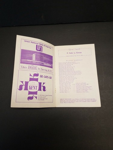 1972 KANSAS JAYHAWKS at Kansas State Basketball Program LON KRUGER Oklahoma