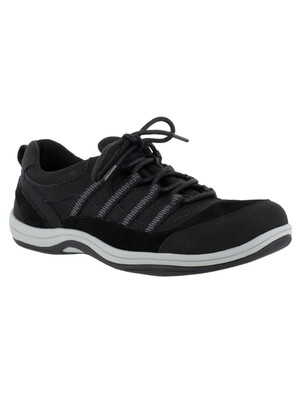 

Женские черные кожаные спортивные кроссовки на танкетке EASY STREET SPORT Merrimack 10 м, Черный, MERIK