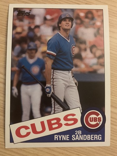 85   スティーブンステイルバーグ Ryne Sandberg 1985 Topps large sized baseball card. MLB