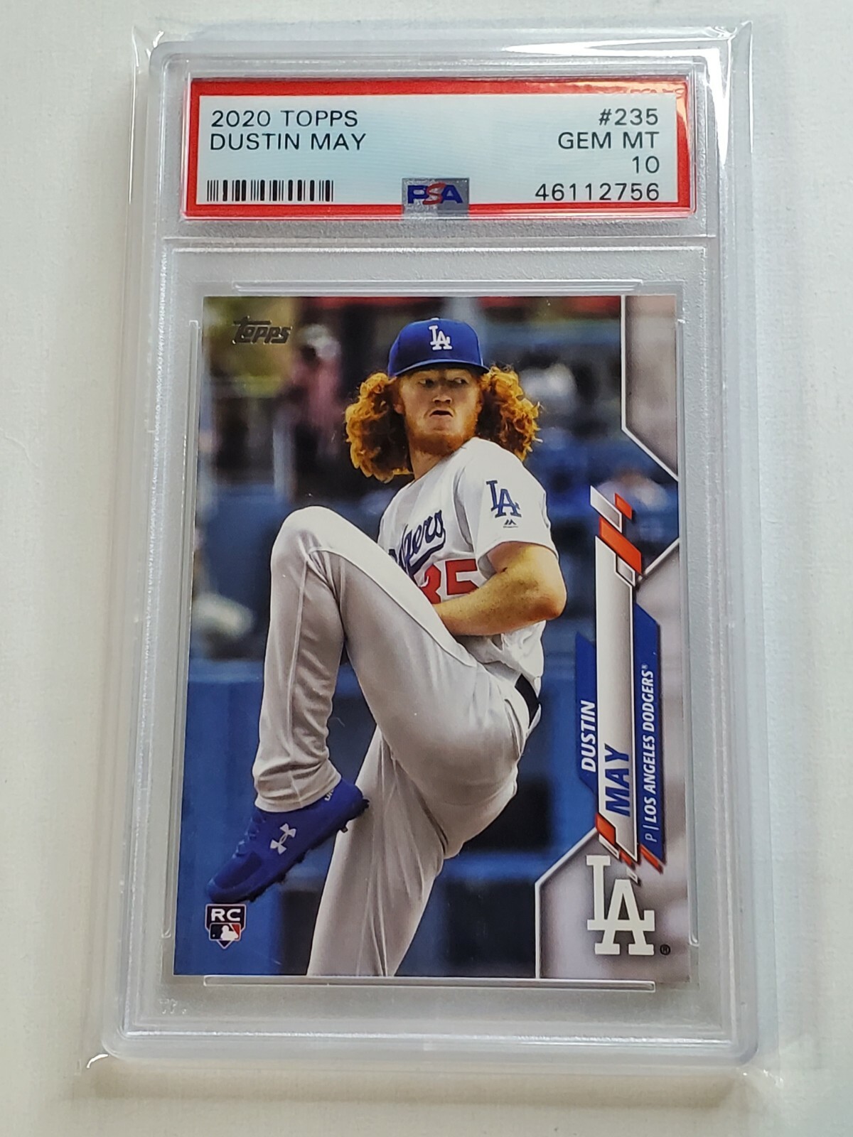 Dustin May ⚾️ PSA 10 Gem Mint 2020 Topps Rookie #235 card