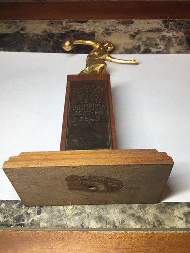 Vintage Bowling Trophy W.B.A. Team Champions 1957-58 Wyoming County NY