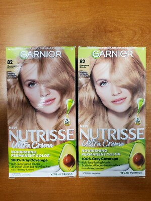 2 Pack: Garnier Nutrisse Nourishing Hair Color *#82 Champagne Blonde* R7P3b