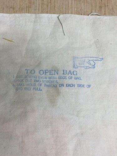Vintage U and I Sugar Bag 10 lbs Utah Idaho Salt Lake City Bag Advertising Cloth