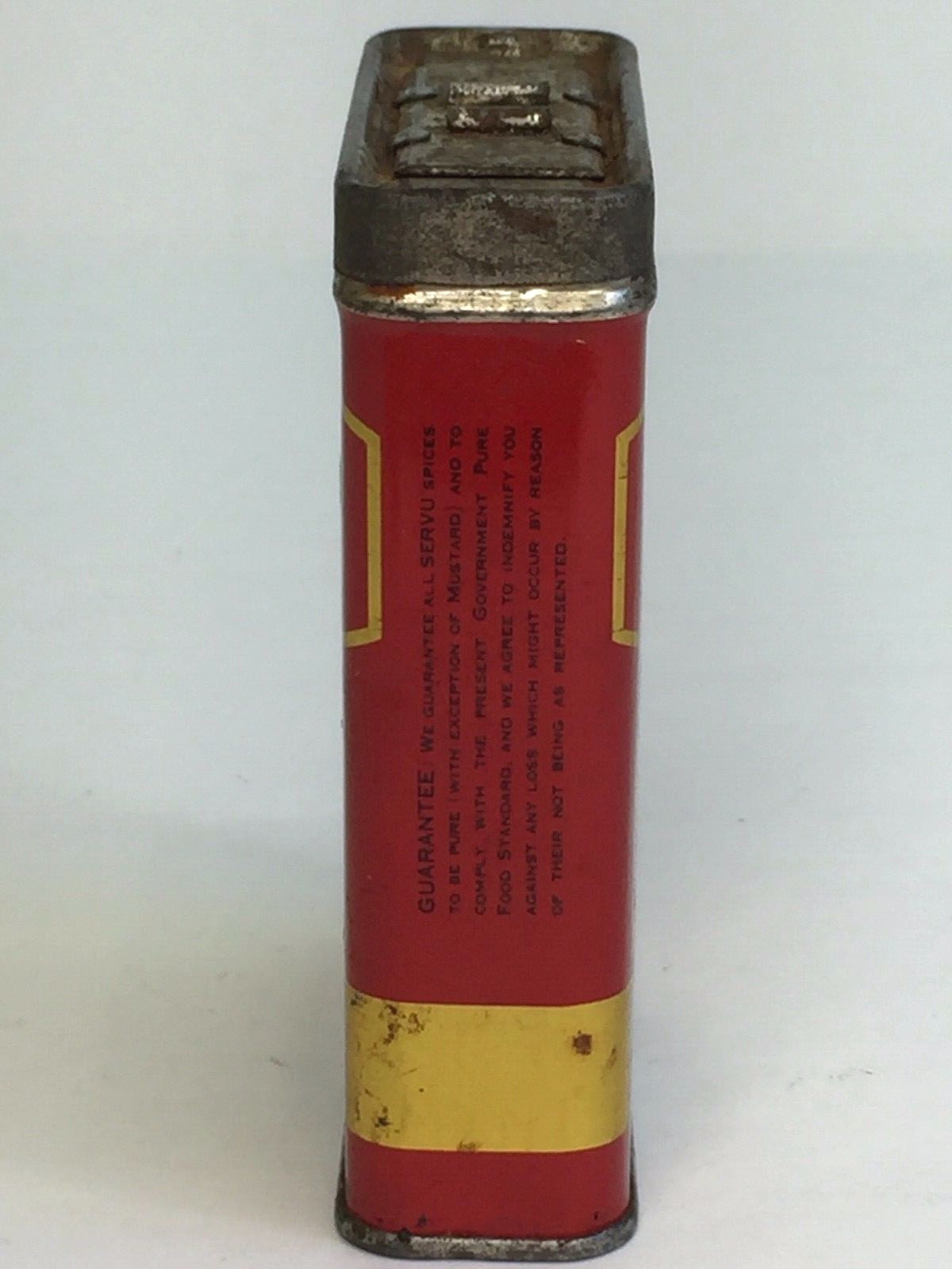 Vintage Servu Brand Cayenne 1 1/2 oz. Tin Made Canada  Empty