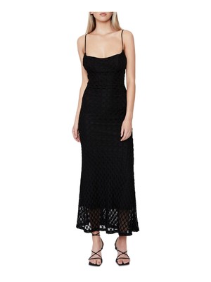 BARDOT Womens Black Lined Adjustable Pull On Spaghetti Strap Fit + Flare Dress 8