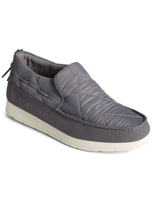 Мужские мокасины-слипоны на платформе SPERRY Mens серого цвета из смешанной ткани Moc-sider, 11 М