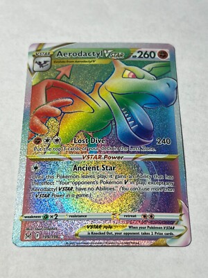 Pokémon TCG Aerodactyl VSTAR 199/196 Lost Origin Secret NM