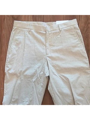 

TOMMY HILFIGER Мужские бежевые брюки Slim Fit Tate Flat Front Multi-Check Slim Fit, Бежевый, 90736