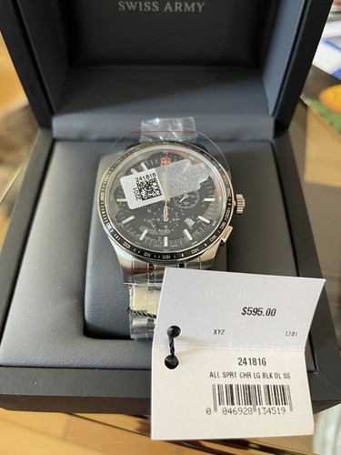 me.＊ Victorinox Alliance Sport Chronograph Black Dial Men's Watch