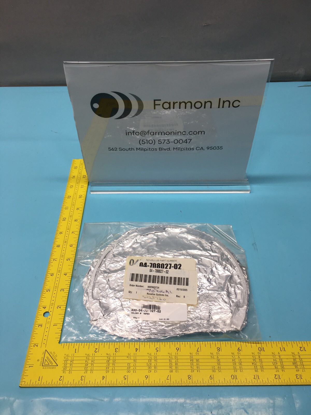 NOVELLUS 04-708027-02 HOLDER 8 INCH WAFER, 131462