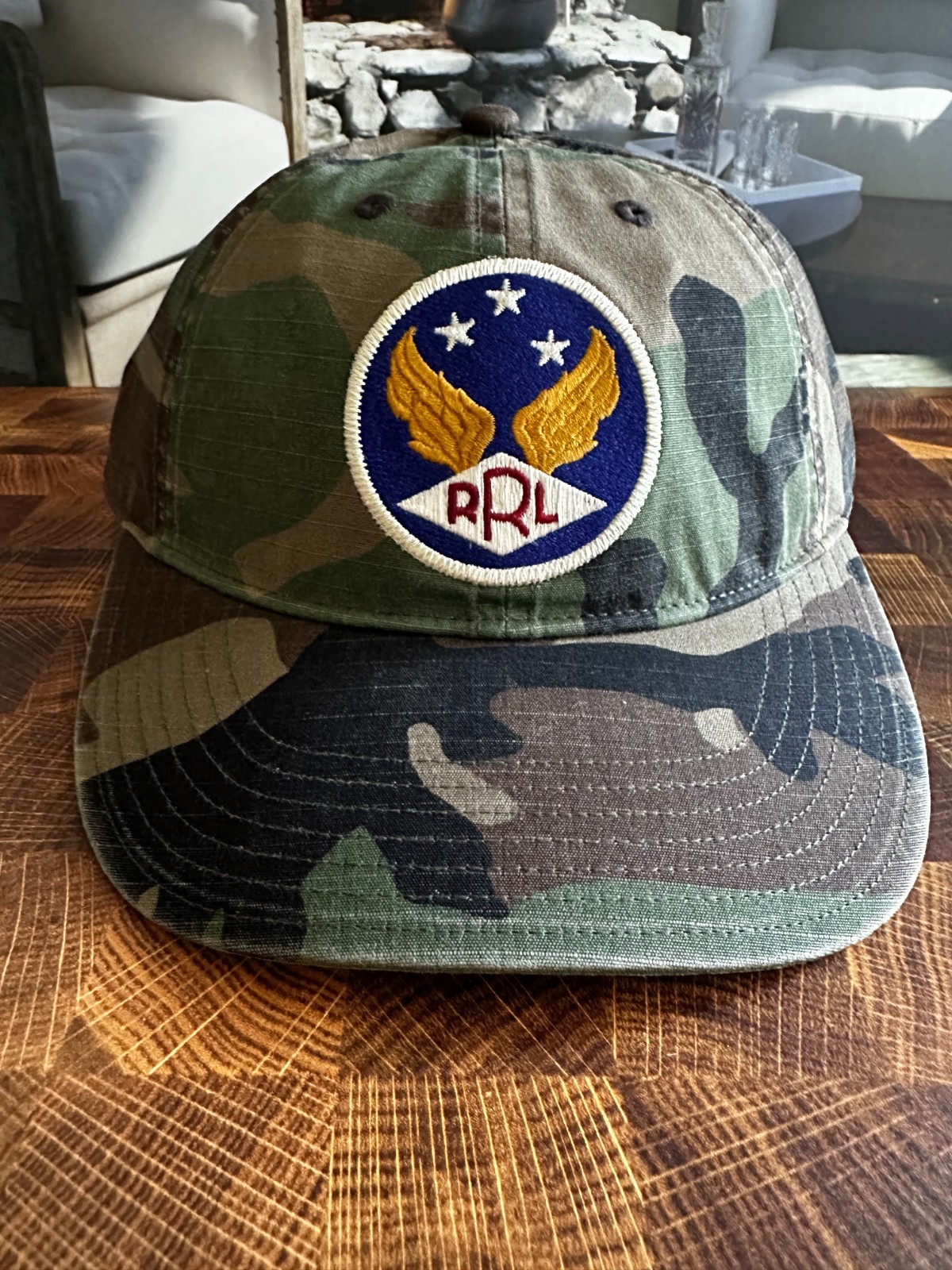 Ralph Lauren RRL Winged Logo Flight Inspired Cotton Camo Baseball