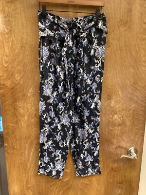 Women NWT ''Rebecca Taylor'' blk/multicolored harem pants. Size 4