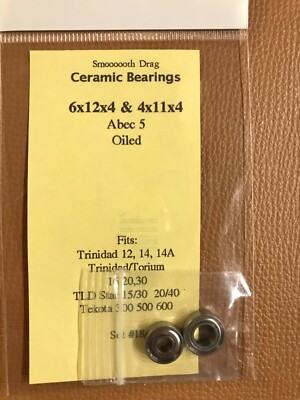 Smooth Drag Shimano Trinidad 12, 14, 16, 20 & 30 Ceramic Hybrid Ball Bearings
