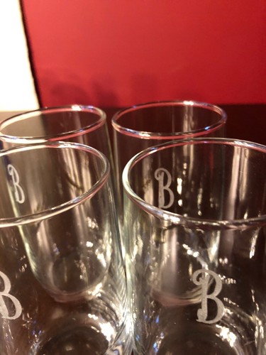 Set of 4 Vintage Monogrammed Letter 