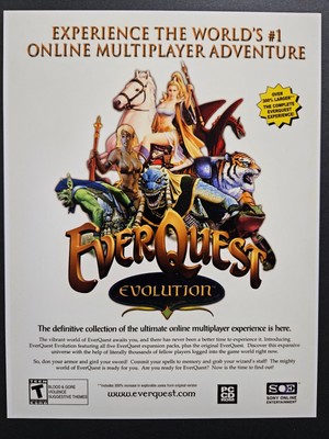 Everquest Evolution PC Game 2003 MMO Game Promotional Ad Art Print Wall Poster