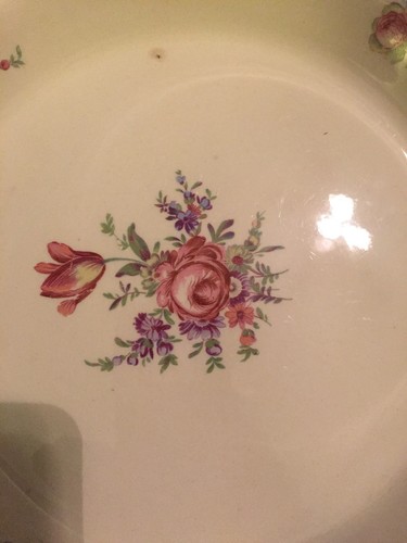 Homer Laughlin PRISCILLA Roses Pie Plate Ovenware Kitchen Kraft Oven USA Pottery