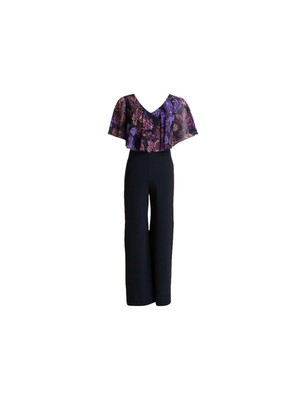 

CONNECTED APPAREL Женский фиолетовый комбинезон с широкими рукавами и накидкой