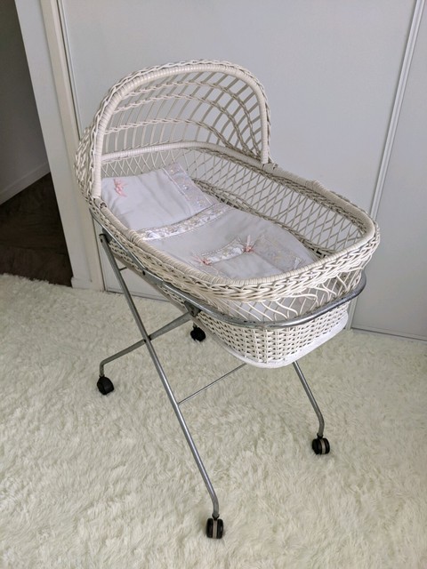 white cane bassinet