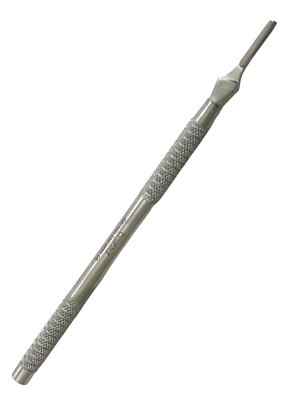 Premium Scalpel Handle #3 Round Pattern with Knurled Grip - German Steel (1 PC)
