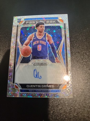 2021-22 Panini Prizm Quentin Grimes Fast Break Auto Rookie RC