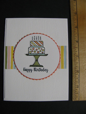Stampin' Up! HAPPY BIRTHDAY Cake Blank Inside A2 Size NEW