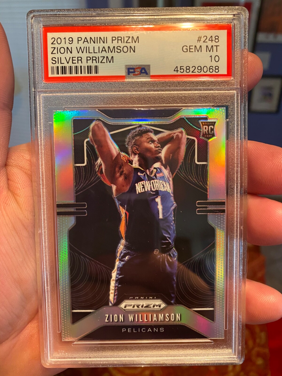 【PSA10】Zion Williamson RC Silver PSA 10 CENTERED NICE PANINI PRIZM SILVER REFRACTOR ZION