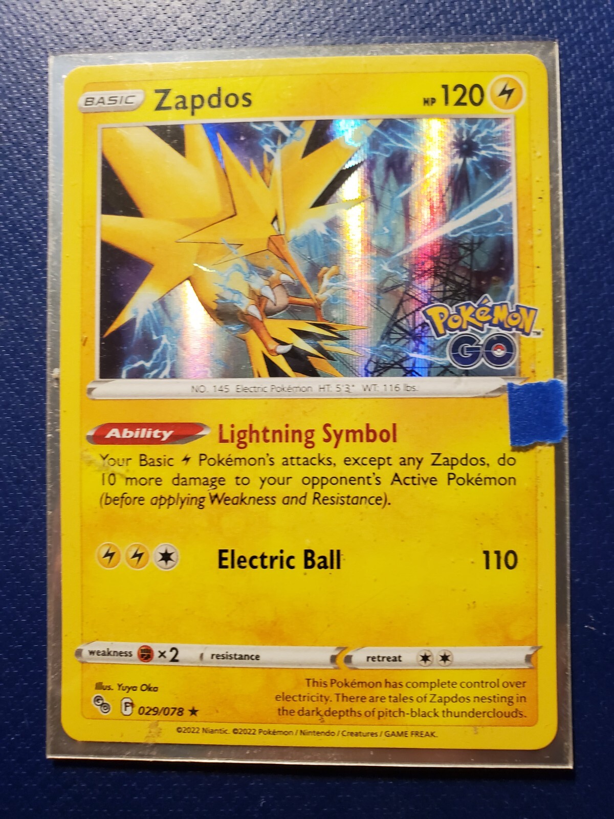 Pokémon TCG Zapdos Pokemon GO 029/078 Holo Holo Rare | eBay