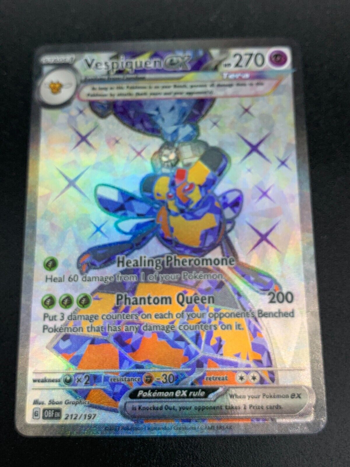 Vespiquen ex - 212/197 - Full Art Secret Rare Obsidian Vespiquen ex - 212/197 - Full Art Secret Rare Obsidian
