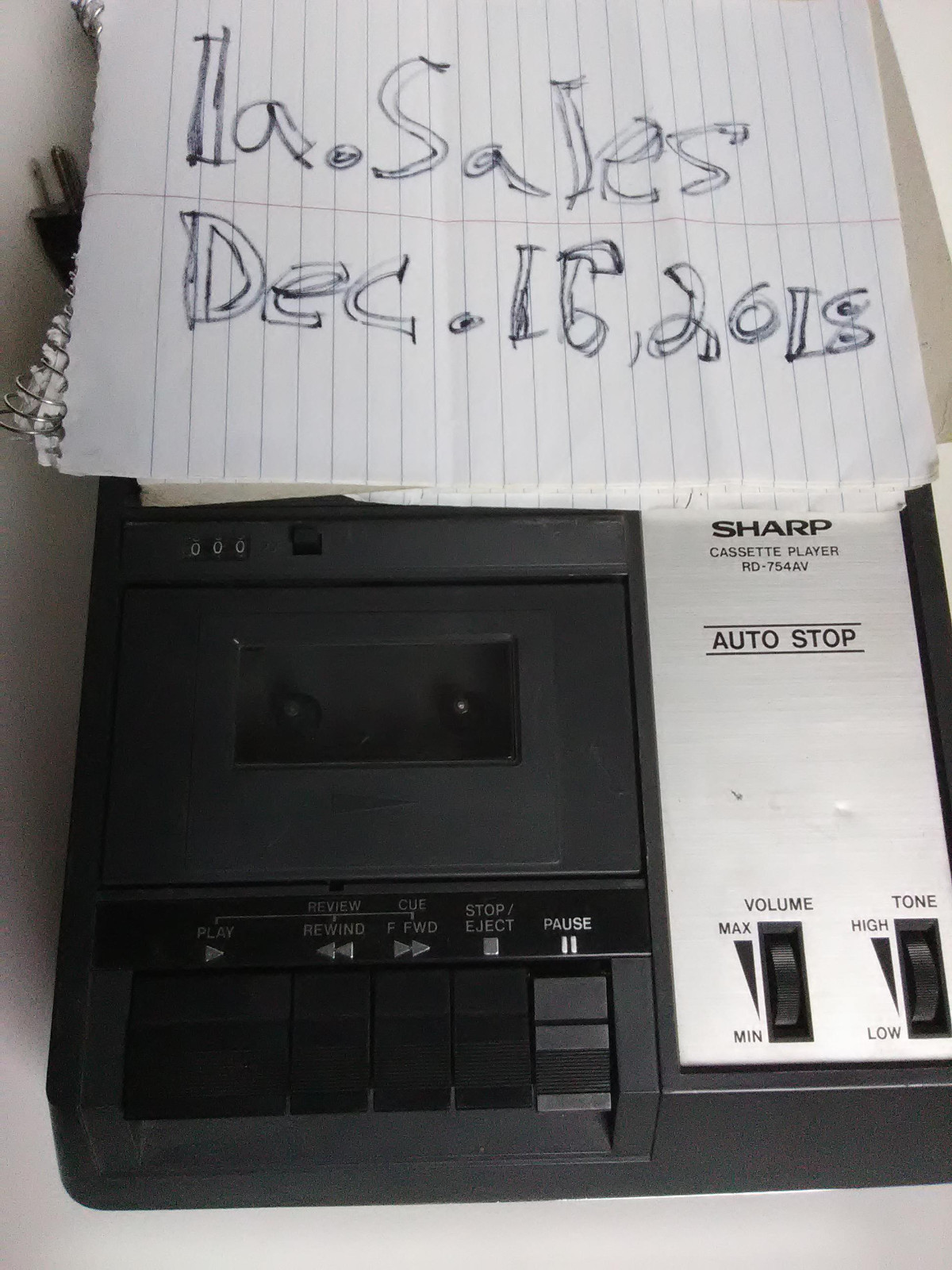 Sharp Cassette Player RD-754AV