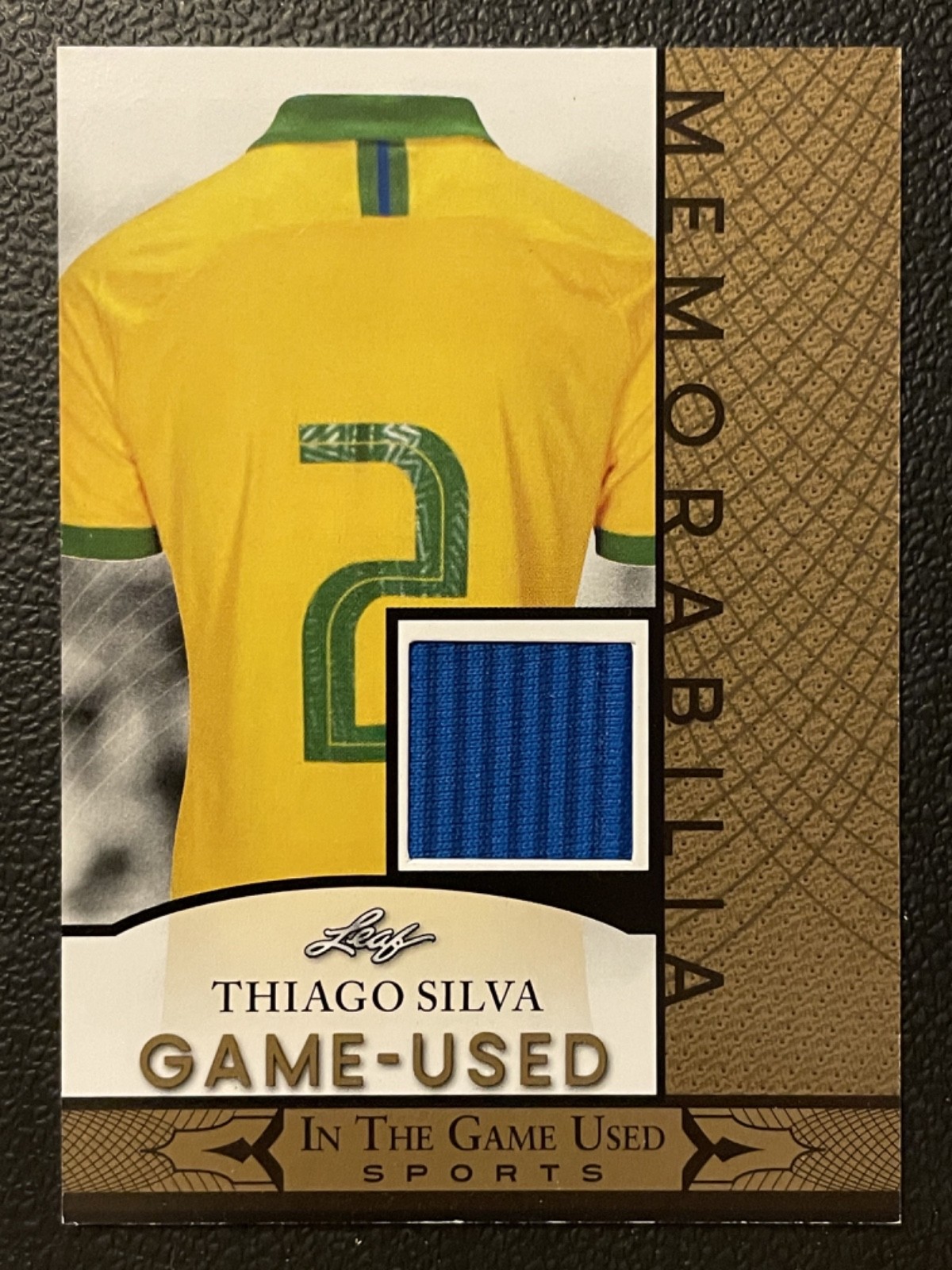 2024 Leaf In The Game Used Memorabilia Gold Thiago Silva Jersey