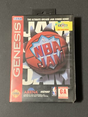 NBA Jam Sega Genesis Video Game - 1994 CIB Tested Case Manual Original Authentic