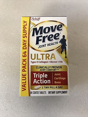 Schiff Move Free Joint Health Ultra Triple Action Tablets 64 Count 06/23 New