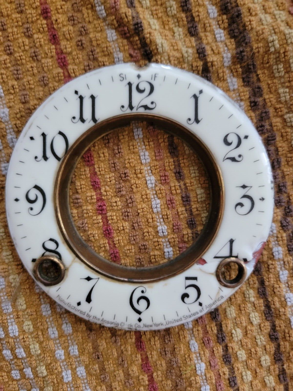 Antique Ansonia Mantle Clock Dial Ring
