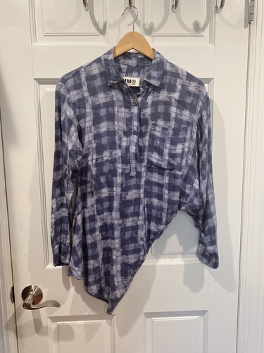 Maison Martin Margiela MM6 Asymmetrical Flannel Plaid Shirt Maison Martin Margiela MM6 Asymmetrical Flannel Plaid Shirt