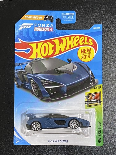 ミニカー Forza Horizon 4 1/64 McLaren Senna Hot Wheels Blue McLaren Senna Forza Horizon 4 Kids Model