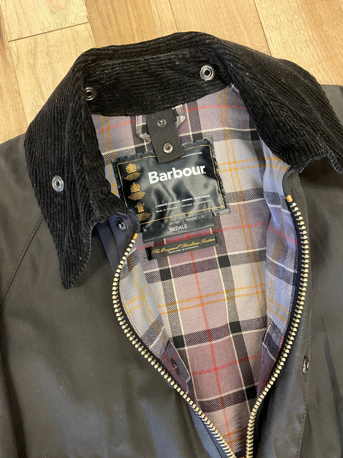 barbour bedale lining