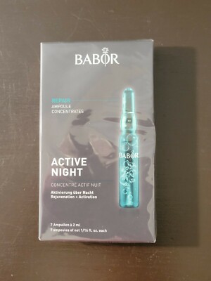 Babor Repair Ampoule Concentrates Active Night 7 Ampoules 1.16 fl oz ea. (NEW)