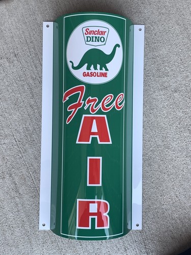 Sinclair Free Air Curved Metal  Gasoline Gas sign Pump Oil WOW!!!