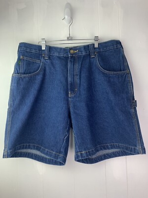 CABELA'S NWT MEN'S ROUGHNECK CARPENTER SHORT DARK BLUE DENIM SIZE 40 REG