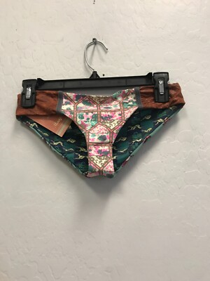 ROYAL RIDERS Women's Multicolor horse print bikini bottoms Small