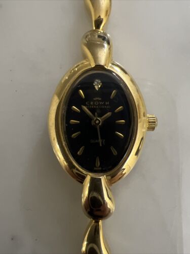 Swiss Made Crown International 22K Gold Plated Woman's Watch Swiss Made Crown International 22K Gold Plated Woman's Watch