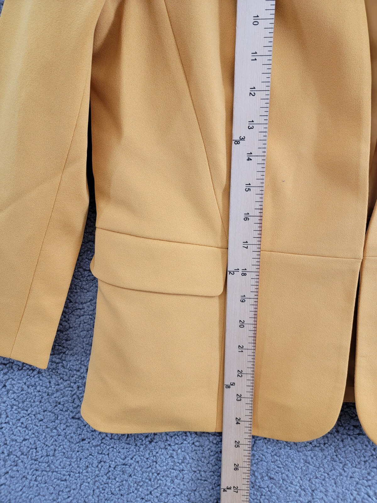 Kasper Collarless Open-Front Long-Sleeve Jacket Women's M Golden Signature Solid - Picture 8 of 16