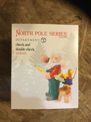 DEPT 56 CHECK AND DOUBLE CHECK NORTH POLE VILLAGE 40365 CHRISTMAS