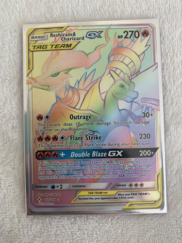 Rainbow Reshiram & Charizard Tagteam GX | eBay