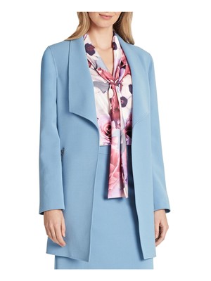 

TAHARI Женский светло-голубой пиджак без застежки на подкладке Petites, Light blue, TSPS0WJ170