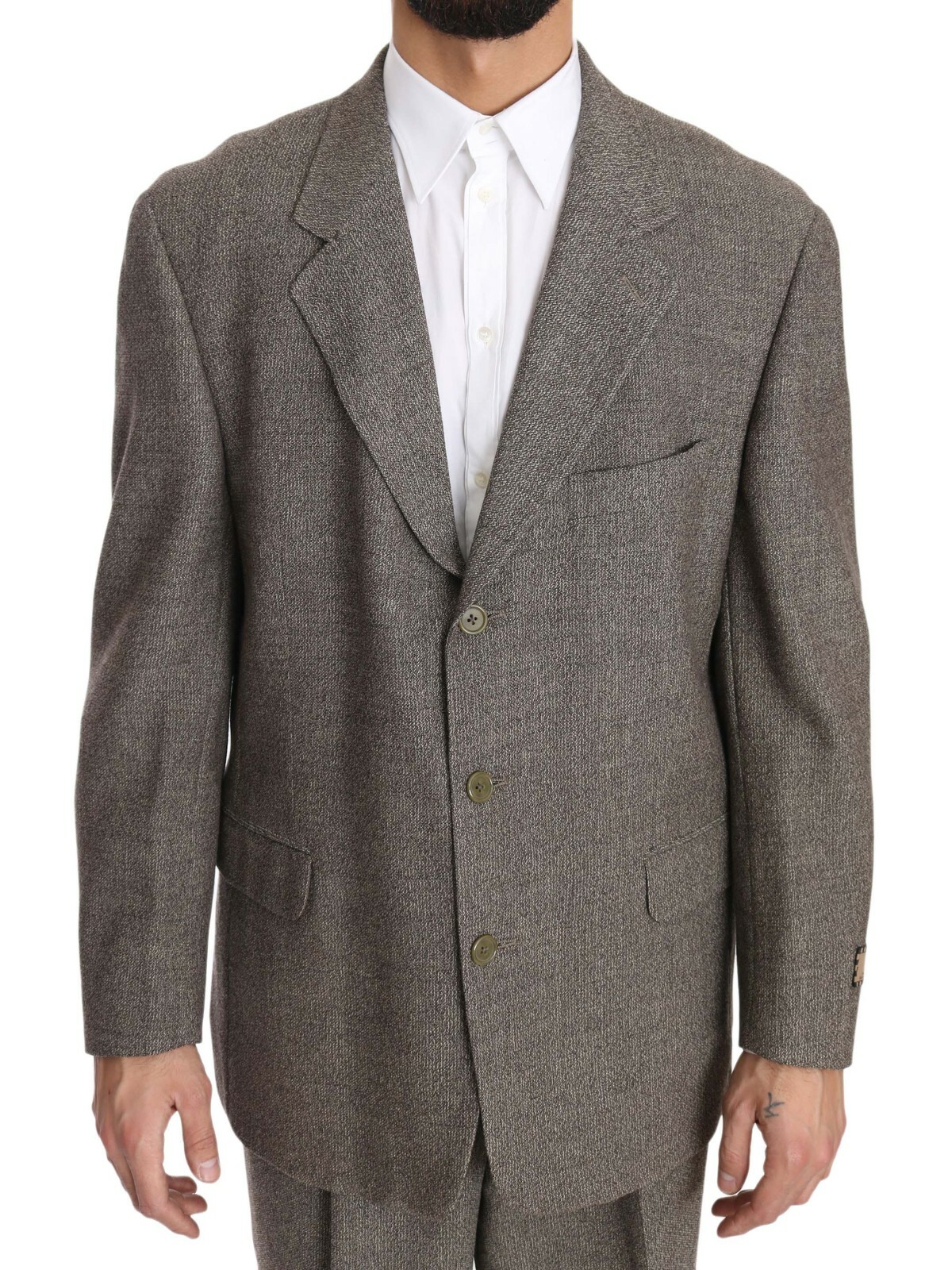 Pre-owned Fendi Suit Single Breasted Brown Wool Regular Jacket It54/ Us44 / Xl Rrp $2700