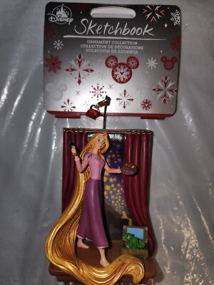 Disney Tangled Rapunzel & Pascal Sketchbook Painting Christmas Ornament
