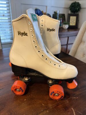 Vintage Hyde Roller Skates Women s Size 6 White RL95 Roller Derby Style RARE!