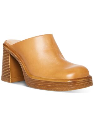 

STEVE MADDEN Женские бежевые кожаные сабо без шнуровки на платформе, 1 дюйм, 9,5 м, Бежевый, FLIR04S1